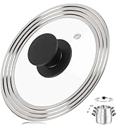 Universal Lid for Pots, Pans and Skillets, Fits 6.5, 7 and 8 Inch Cookware, Replacement Frying Pa...