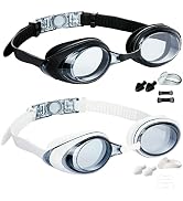 EWPJDK 2 Pack Swim Goggles Anti-fog No Leaking Anti-UV Silicone Swimming Goggles for Adult Women Men