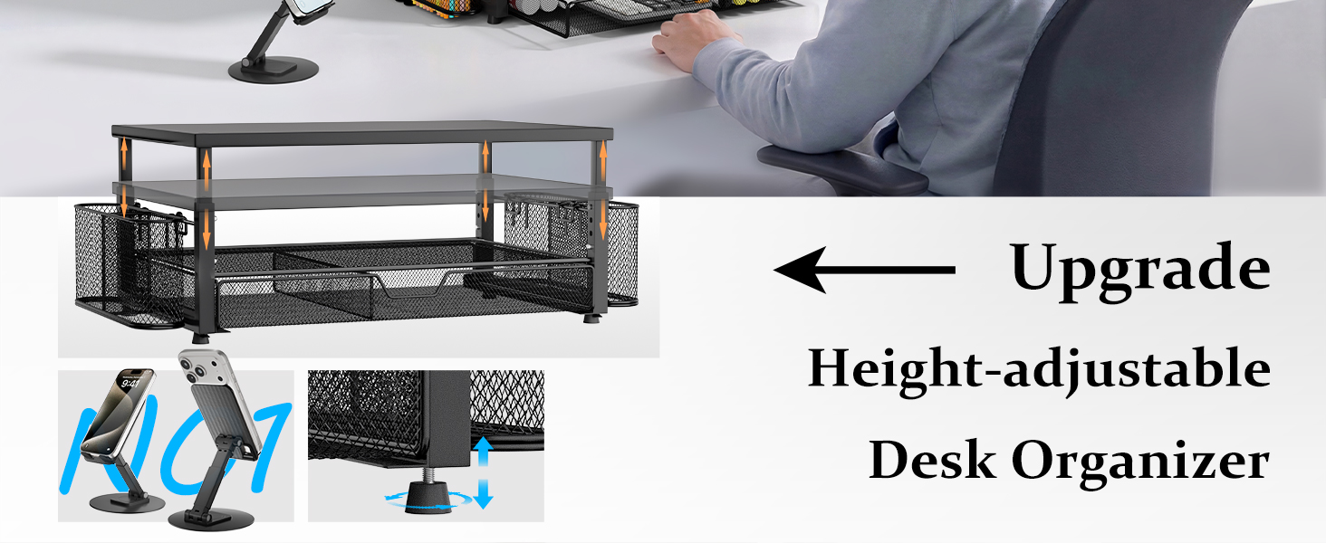 What’s been updated? – height-adjustable, portable mobile phone stand.