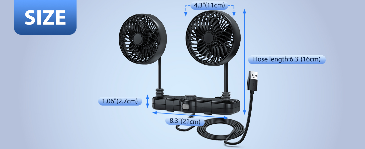 5V2A usb Car Fan, A perfect car accessory for long drives in hot summer