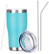 MEZMUT 1 Pack 20oz Insulated Coffee Tumbler with Lid and Straw Double Wall Vacuum Insulated Cup S...
