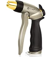 AUTOMAN Garden Hose Nozzle - 100% Metal High Pressure Spray Nozzle, Adjustable Spray Patterns,Lab...