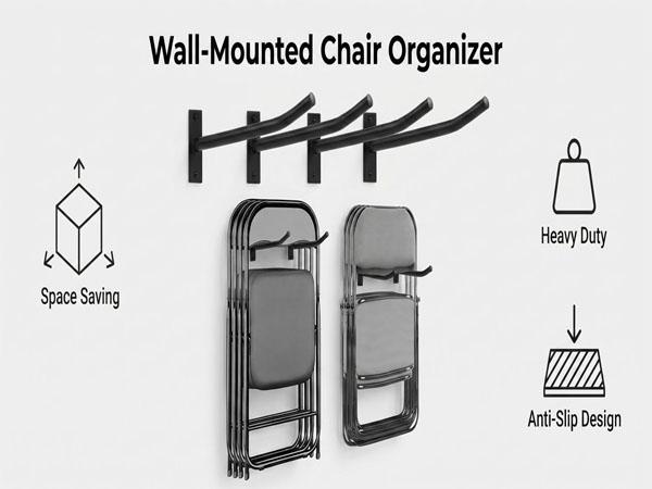 folding chair rack,folding chair storage,ladder storage