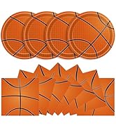 KFJBPB 40 Pcs Basketball Plates and Napkins Party Supplies, Basketball Birthday Party Decorations...