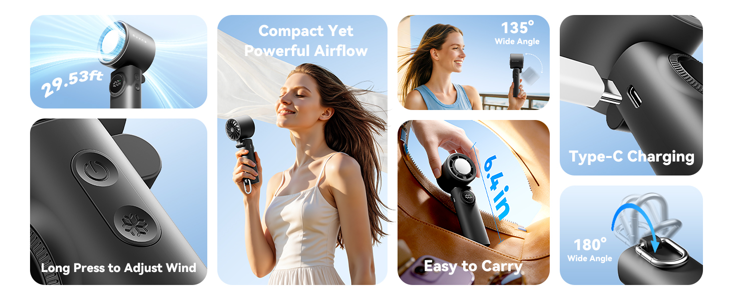 Rechargeable Portable Handheld Fan