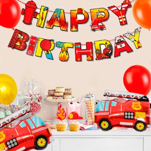 fire truck cake topper