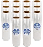 NEXCOVER 18 Inch Stretch Wrap - 1200 Feet | 60 Gauge, 14 Roll Clear Plastic Self-adhering Stretch...