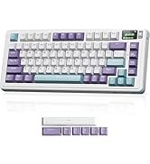 BOYI C75Pro 75% RGB Mechanical Keyboard with TFT Screen Dispaly,BT5.0/2.4G/Type-C/USB-A Port Hot ...