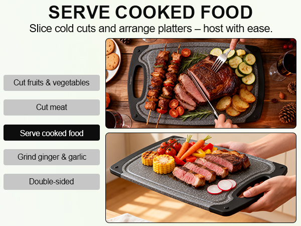 Serve cooked food