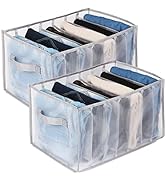 Univivi Extra Large Portable Pants Organizer Wardrobe Clothes Organizer for Jeans, Sweaters, T-Sh...