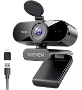 OIEXEN 2K Webcam for PC Laptop,1080P@60FPS Streaming Camera with 1/2.8'' CMOS Sensor,PDAF Auto Fo...
