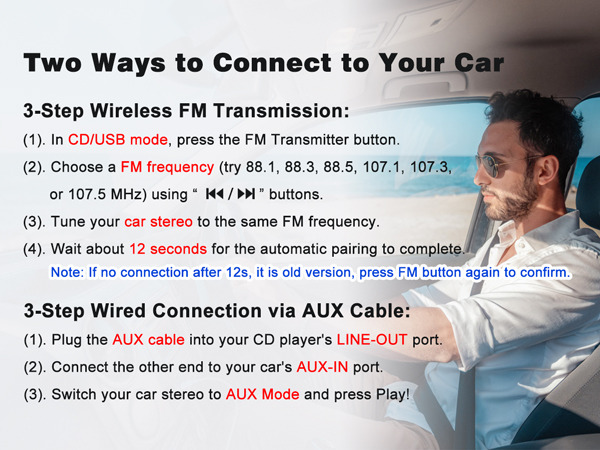 portable cd player with bluetooth