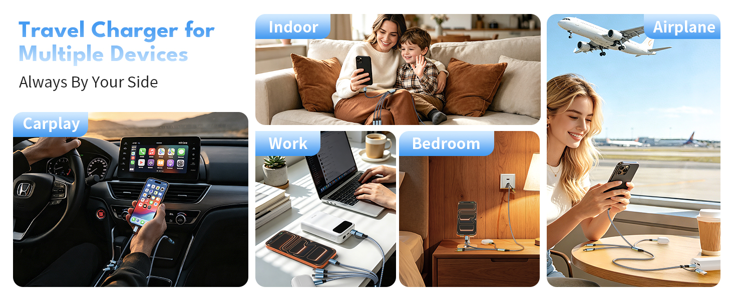 Travel Charger for Multiple Devices