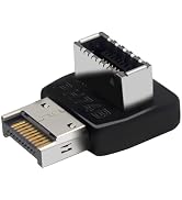 WLGQ USB 3.1 GEN2 Type E Adapter, Motherboard Adapter, Black, Male to Female (Mold B)