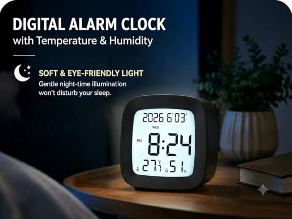 LCD bedroom alarm clock