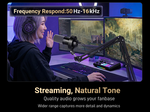 streaming mic with boom arm