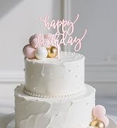 pink birthday cake topper