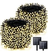 2 Pack 480 LED Solar String Lights for Outside, 170 FT Super Long Solar Chrismas Lights Outdoor w...