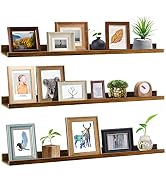 Giftgarden 47 Inch Long Floating Shelves for Wall, Rustic Picture Ledge Large Shelf for Living Ro...