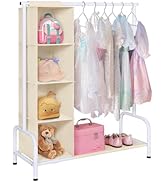 Univivi Kids Clothing Rack with Hanging Organizer, Child Dress Up Storage for Hanging Clothes, Ki...
