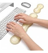 Luvzuni Wrist Rest for Keyboard and Mouse, Ergonomic Mouse Hand Rest Set, Cute Glitter Cloud Keyb...