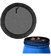 Mesh Cover for Rain Barrel - 37.4 Inch Fine Mesh Water Barrel Screen with Drawstring, Reusable Wa...