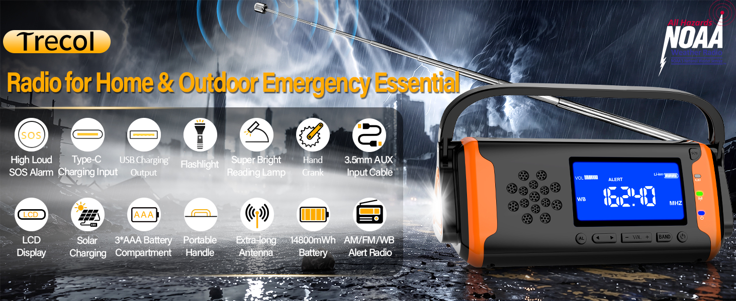 NOAA Weather Alert Radio Digital Screen