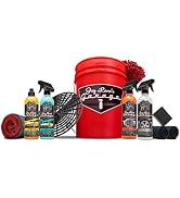 Jay Leno's Garage Ceramic Car Detailing Bucket Kit - Sprays, Liquids, Microfiber Towels, Applicat...
