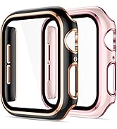 Charlam Compatible with Apple Watch Case 44mm 42mm 40mm 38mm with Screen Protector for Women Men,...