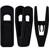 TOFIIGREM Black Velvet Hangers Clips (50-Pack), Non-Slip Skirt Hanger Velvet Clips for Velvet Han...