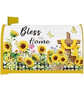 Inisajace Sunflower Mailbox Covers Magnetic, Easter Bless This Home Mailbox Cover Standard Size 1...