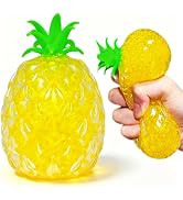 Pineapple Squishy Stress Balls (1 Pack) Stretchy Fruit Stress Squeeze Toys for Kids and Adults, S...