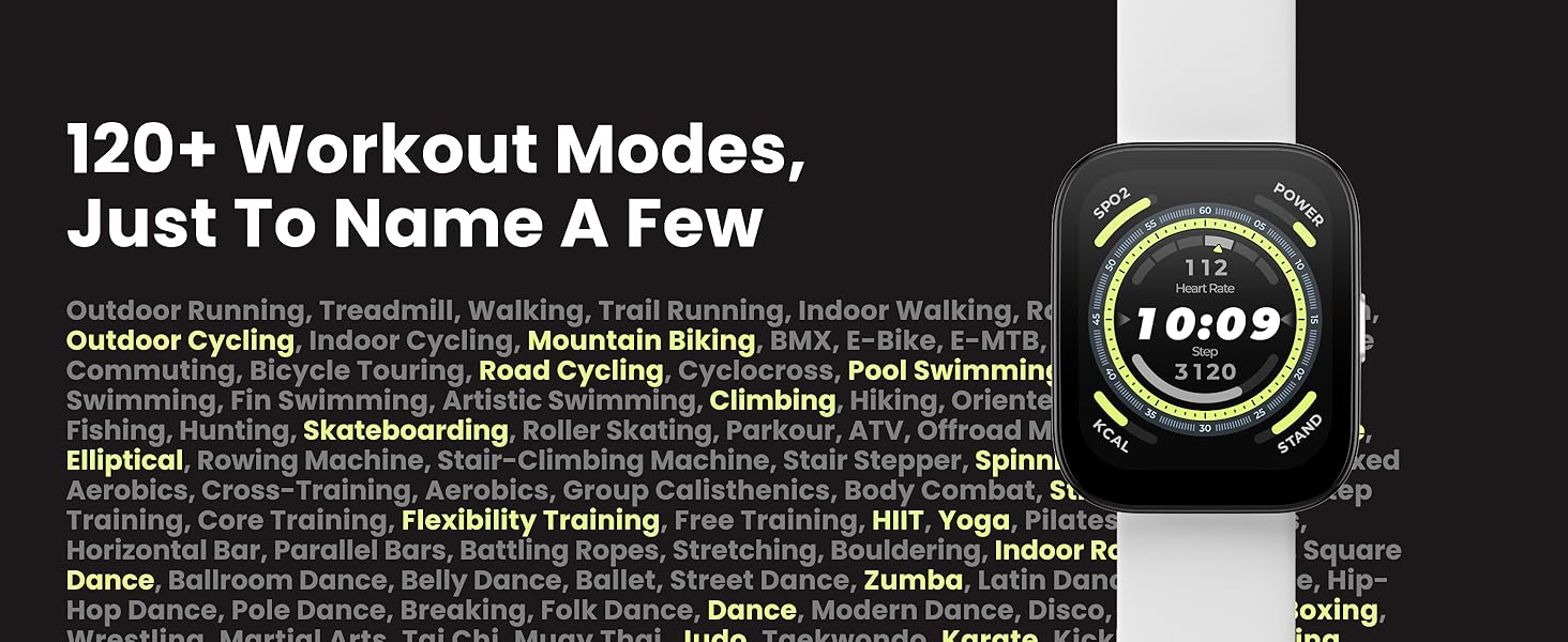 120+ Workout Modes, Just to Name a Few