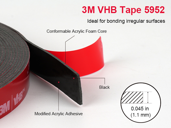5952 3m double sided mounting tape vhb heavy duty foam tape strong adhesive