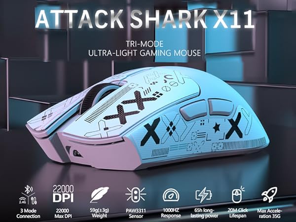 Gaming Mouse with Anti-slip Stickers