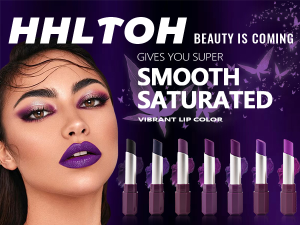 HHLTOH Purple Matte Lipsticks for Women