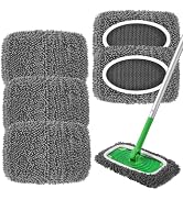 5PCS Microfiber Wet and Dry Sweeping Mop Pads, Compatible with Swiffer Sweeper, Chenille Washable...
