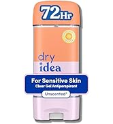 Dry Idea Gel Deodorant & Antiperspirant for Women - Hypoallergenic for Sensitive Skin, 2X Longer ...