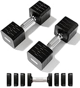 15LBS Adjustable Dumbbell Set, 4 in 1 Free Weights Dumbbells Set for Women Men Hand Weights Set A...