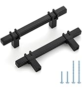 HOME EDIT 3 inch Black Cabinet Handles, 10 Pack Kitchen Cabinet Handles Matte Black Drawer Pulls ...