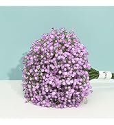 MARTINE MALL Babys Breath Artificial Flowers, 10 PCS Purple Baby Breath Flowers Artificial Bulk, ...