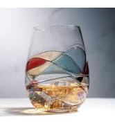 Artisanal Hand Painted Stemless Wine Glasses - Gift for Her, Wife, Mom, Friends, Girlfriend, Rena...