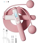 nonogo Cordless Jump Rope with Counter for Fitness - Adjustable Smart Skipping Rope For Men Women...