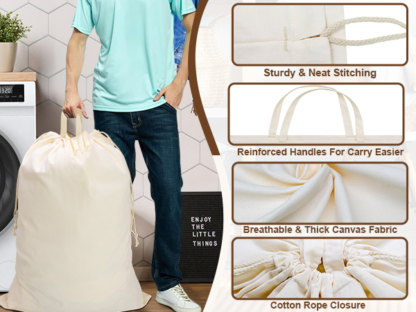 Heavy Duty Laundry Bag with Handles