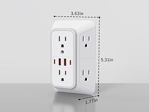 multi plug outlet, multiplug outlet, surge protector multi outlet