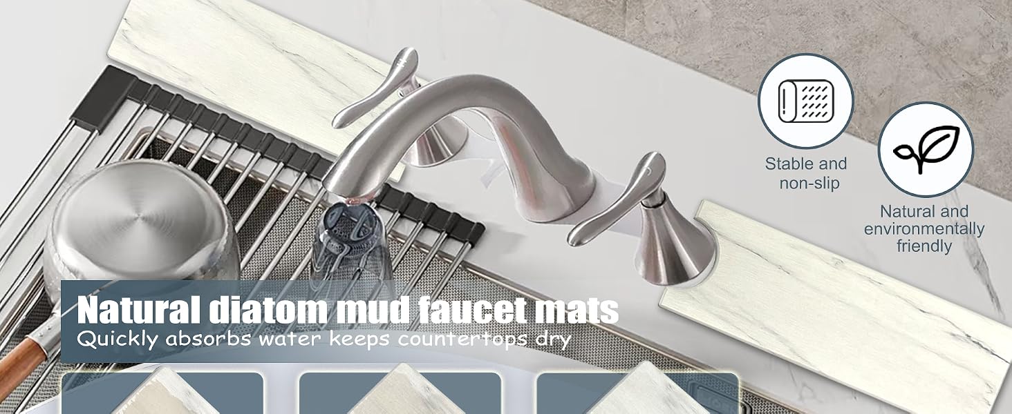 counter kitchen sink mat diatomaceous Earth white kitchen accessories sink splash guard