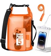 TILYMOL Dry Bag Waterproof for Men Women - 5L Lightweight Roll Top Dry Sack with Waterproof Phone...