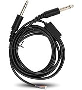 Aviation Headset Cable GA Dual Plug for David Clark AVCOMM, Aviation Headset Replacement Cable 3/...