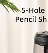 ZMOL Electric Pencil Sharpener with Helical Blade, Auto Stop, 5-Speed Adjustment for No.2 & Color...