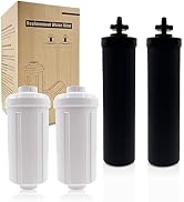 ShuRex Replacement PF-2 Fluoride Water Filter and BB9-2 Black Purification Elements, Compatible w...
